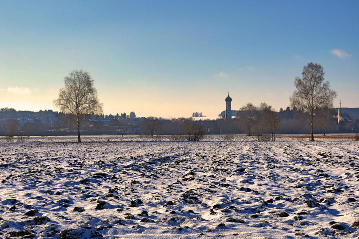 Winter im Mindeltal - Blick auf Ursberg