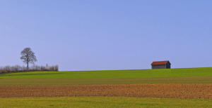 Ein Hauch von Frühling - schwäbische Landschaft bei Burg.